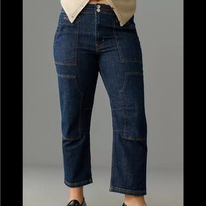 Pilcro Dark Blue Ankle Jeans
